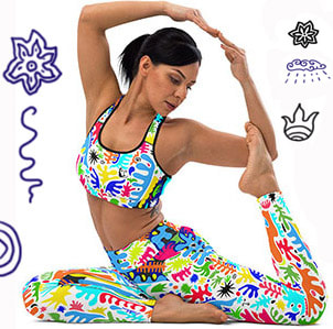 Unique art inspiring yoga leggings