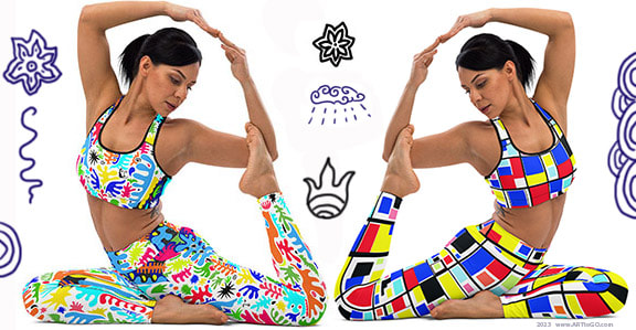 Unique art inspiring yoga leggings