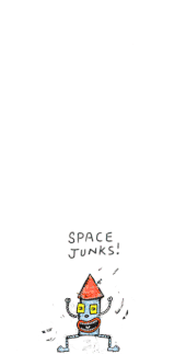A peice of space junk animation